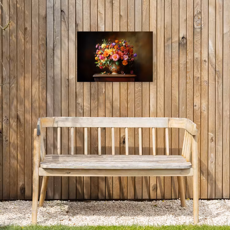 Buiten canvas - Kleuren - Boeket - Vaas - Hout — 3