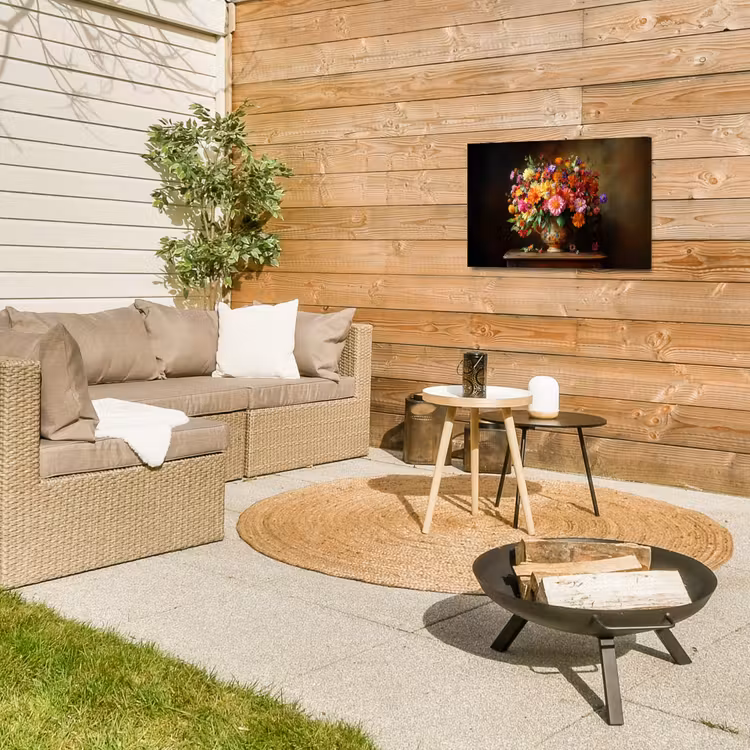 Buiten canvas - Kleuren - Boeket - Vaas - Hout — 5
