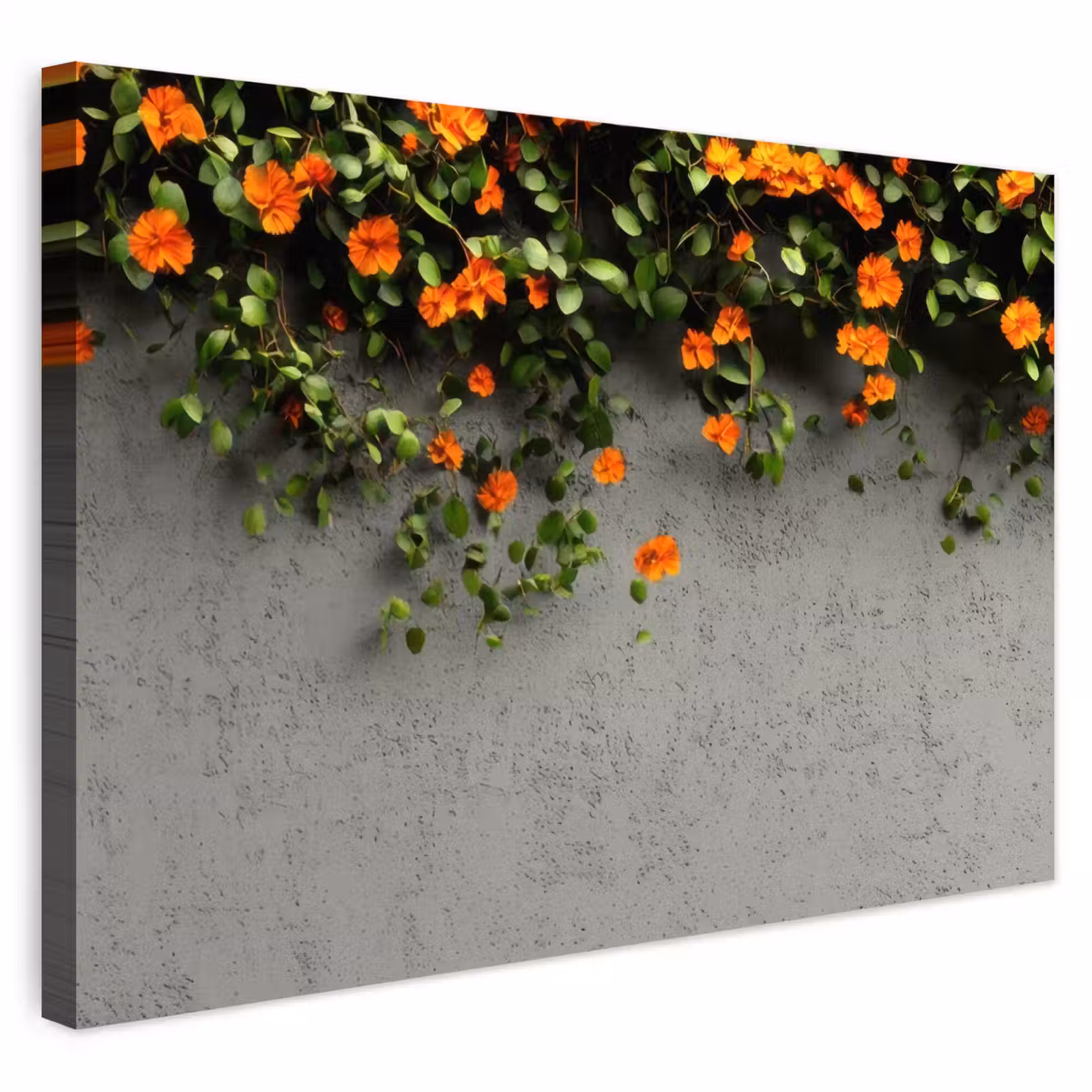Buiten canvas - Bloemen - Muur - Oranje — 1