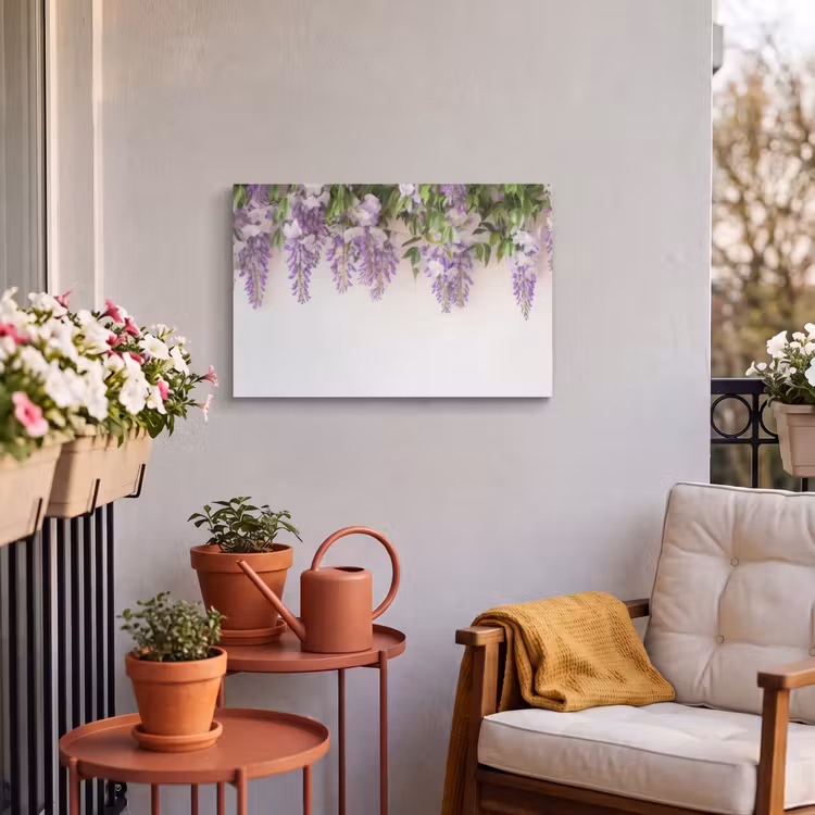 Buiten canvas - Blauwe regen - Bloemen - Paars — 3