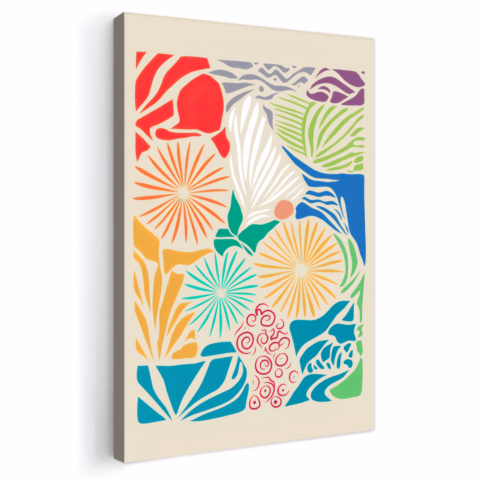 Buiten canvas - Kleurrijk - Abstract - Bloemen - Patronen — 1