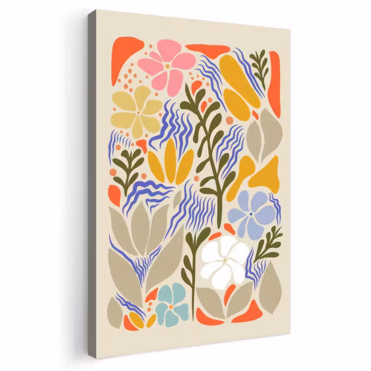 Buiten canvas - Abstract - Bloemen - Bladeren — 1