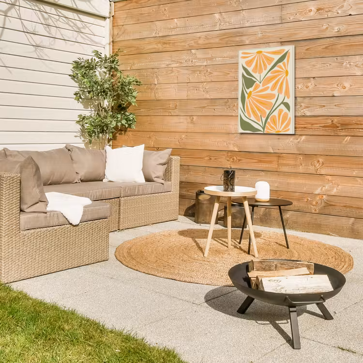 Buiten canvas - Blaadjes - Zachtoranje - Bloemen — 5