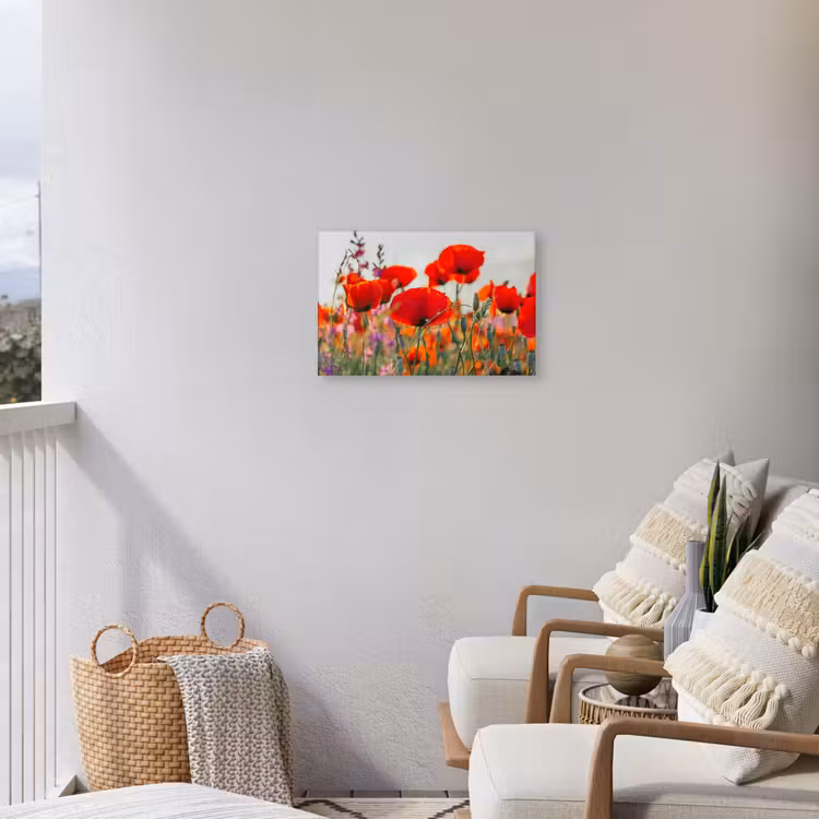 Buiten canvas - Bloeipracht van Klaprozen — 4