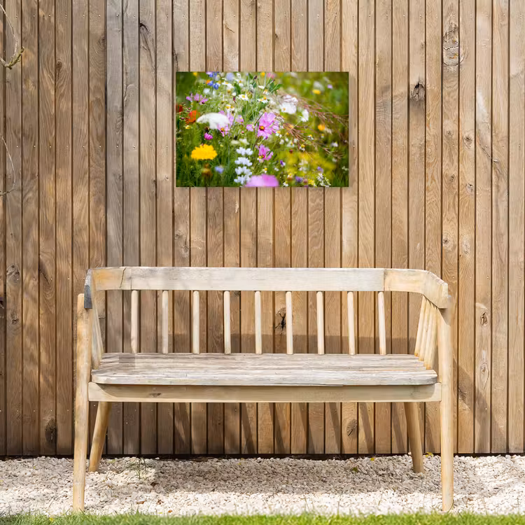 Buiten canvas - Bloemen - Natuur - Groen - Gras - Paars - Wit — 3