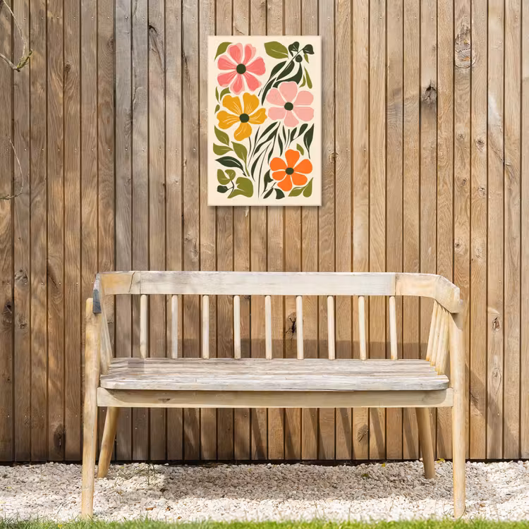 Buiten canvas - Bloemen - Speels - Kleurrijk — 3