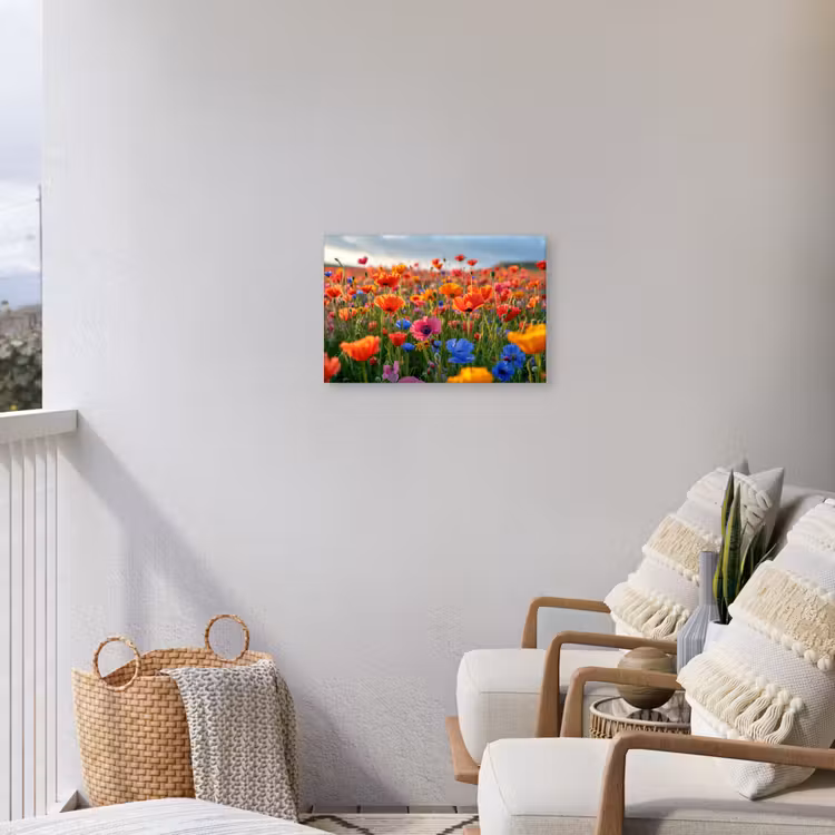 Buiten canvas - Bloemenweide in volle bloei — 4