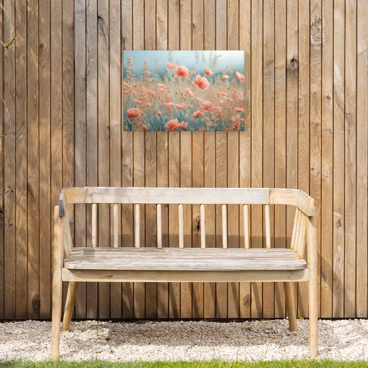 Buiten canvas - Dromerig veld van klaprozen — 3