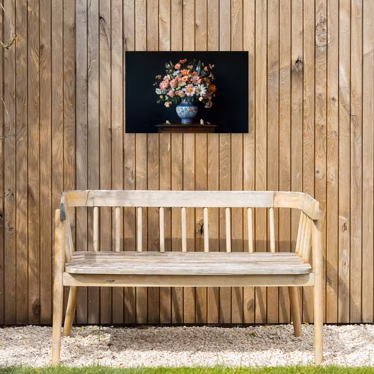 Buiten canvas - Hout - Vaas - Kleuren - Bloemen — 3