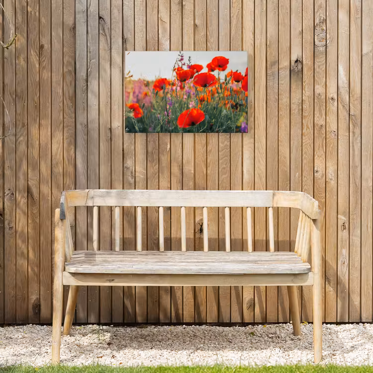 Buiten canvas - Klaproos - Bloemen - Rood - Paars - Weide — 3