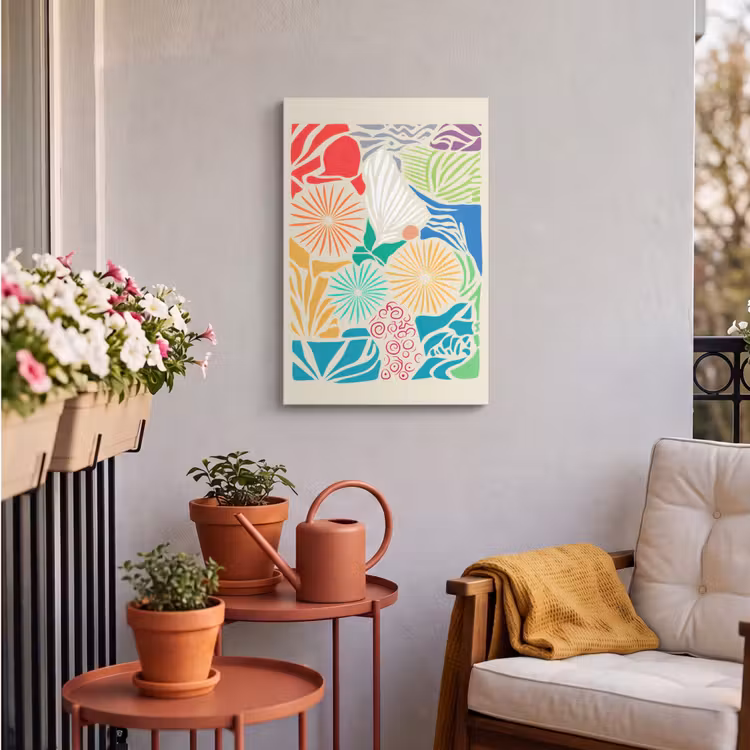Buiten canvas - Kleurrijk - Abstract - Bloemen - Patronen — 4