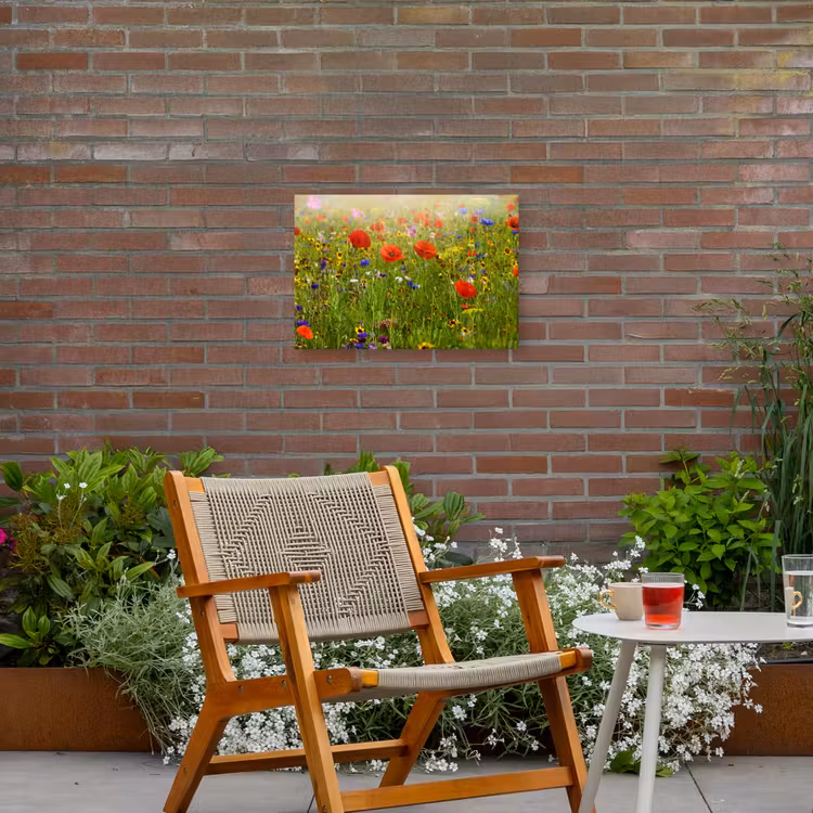 Buiten canvas - Lente - Bloemen - Rood - Klaproos - Gras - Groen — 2