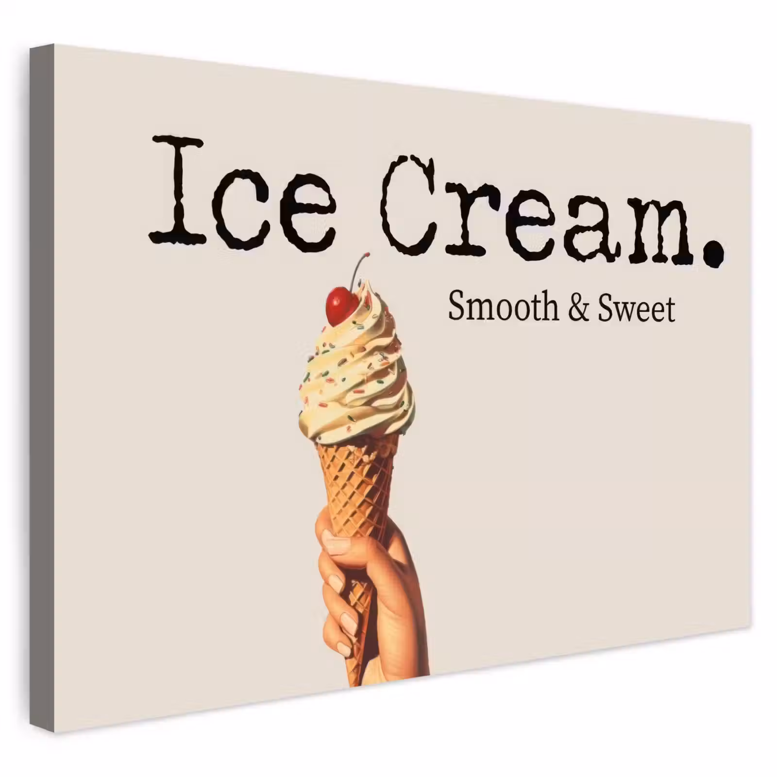 Buiten canvas - Ice cream - Softijs - Kleurrijk - Kers — 1
