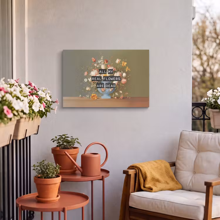 Buiten canvas - Bloem - Quote - Vintage - Art — 4