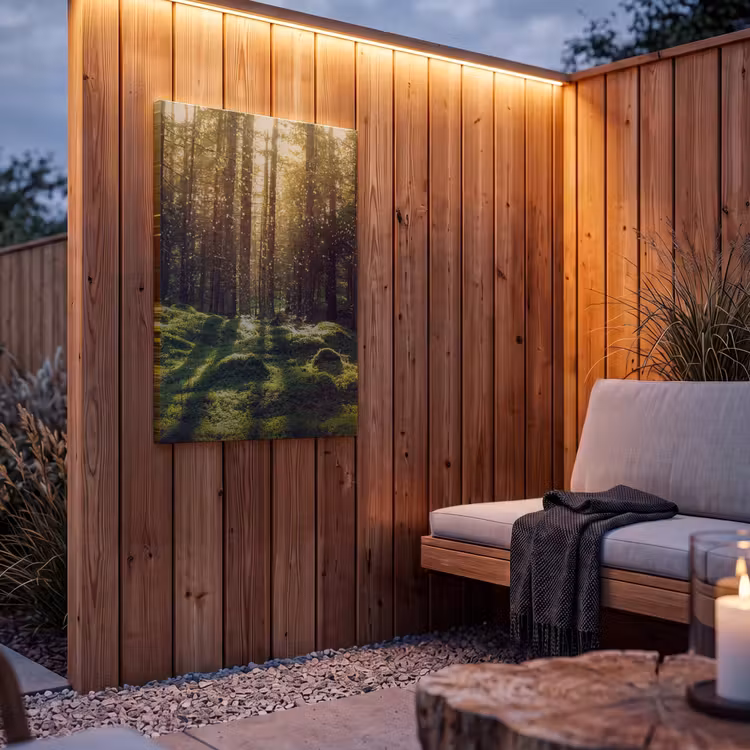 Buiten canvas - Bomen - Bos - Mos - Planten - Zon - Natuur — 4