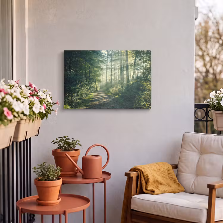 Buiten canvas - Bos - Pad - Zon - Bomen - Groen - Natuur — 4