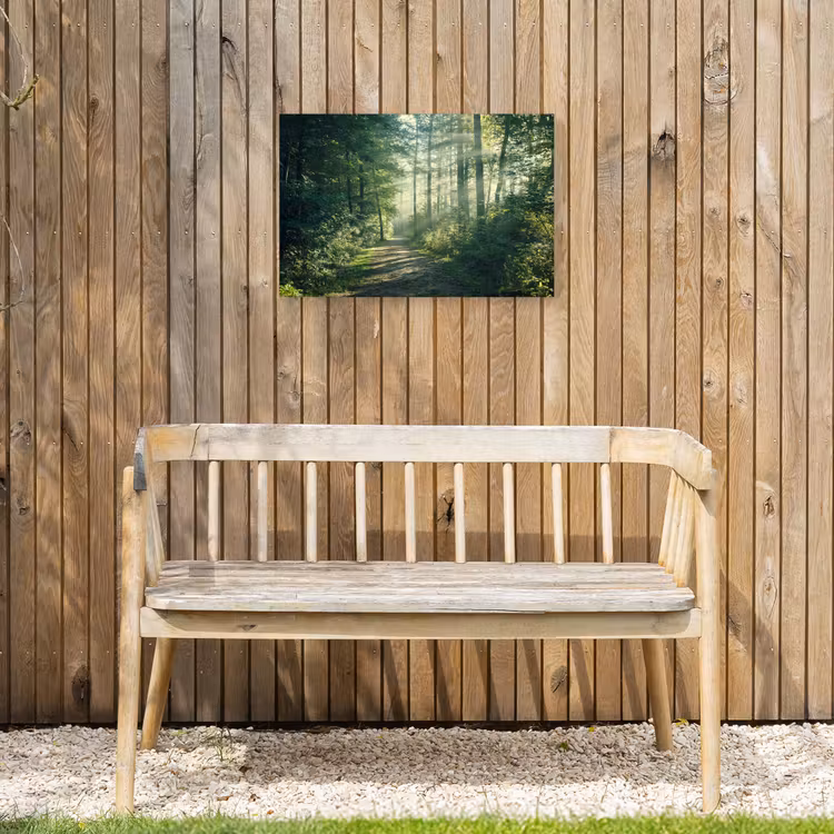 Buiten canvas - Bosweg in ochtendlicht — 3