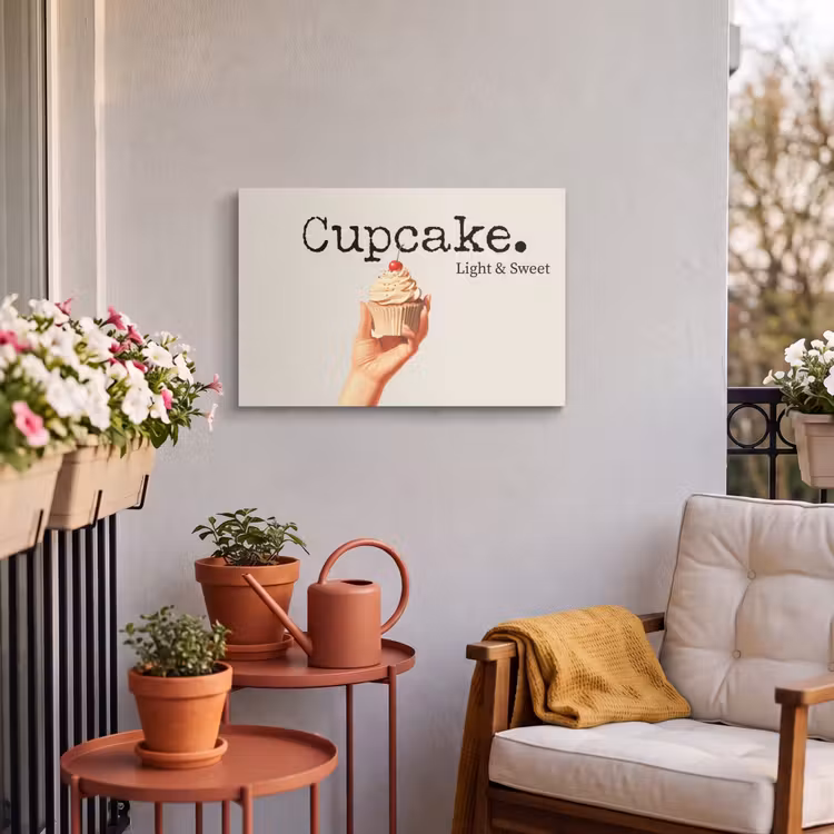 Buiten canvas - Cupcake - Zoet - Kers — 4