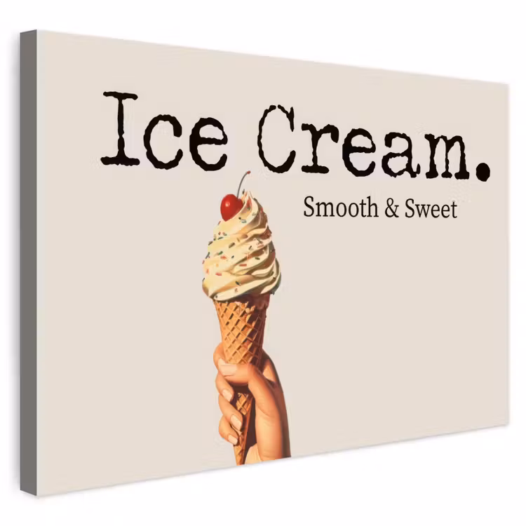 Buiten canvas - Ice cream - Softijs - Kleurrijk - Kers — 1
