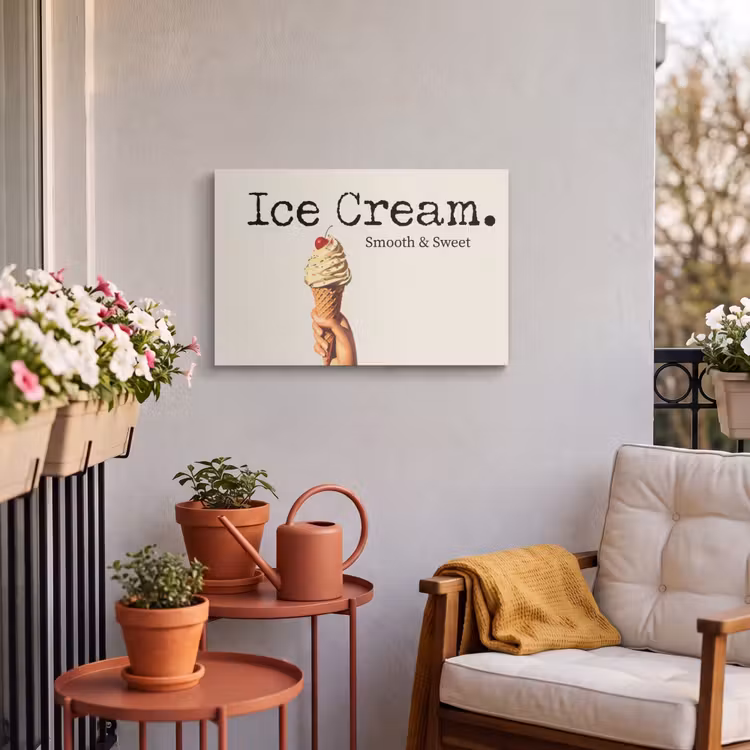 Buiten canvas - Ice cream - Softijs - Kleurrijk - Kers — 4