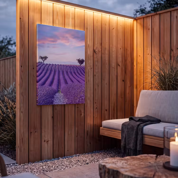 Buiten canvas - Lavendel - Natuur - Paars - Bomen - Bloemen — 4
