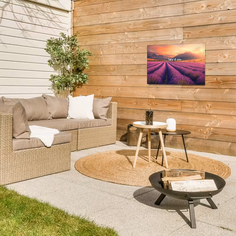 Buiten canvas - Lavendelveld - Quote - Zonsondergang — 5