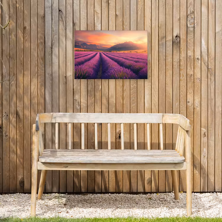 Buiten canvas - Lavendelveld - Zonsondergang - Paars — 3
