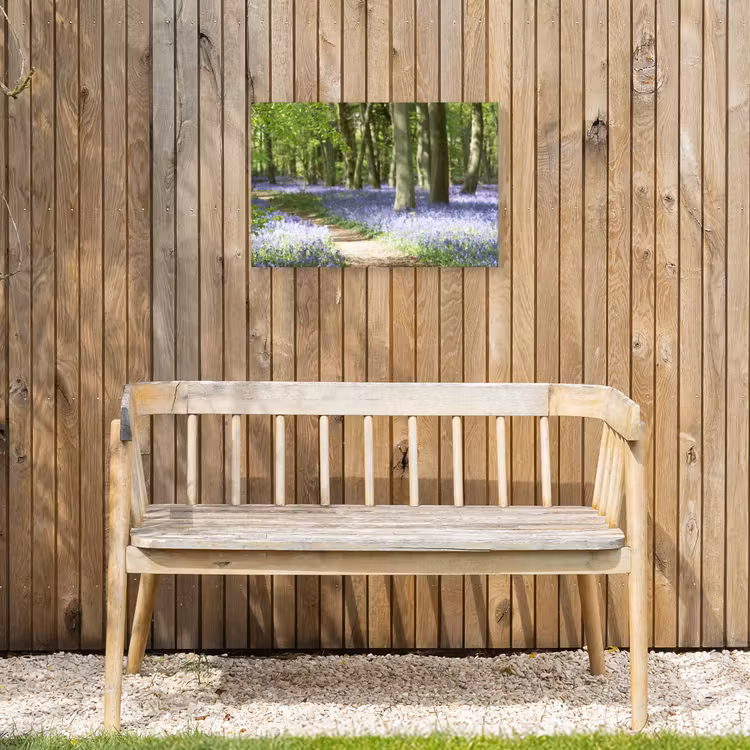 Buiten canvas - Lente bos met blauwe bloemen — 3
