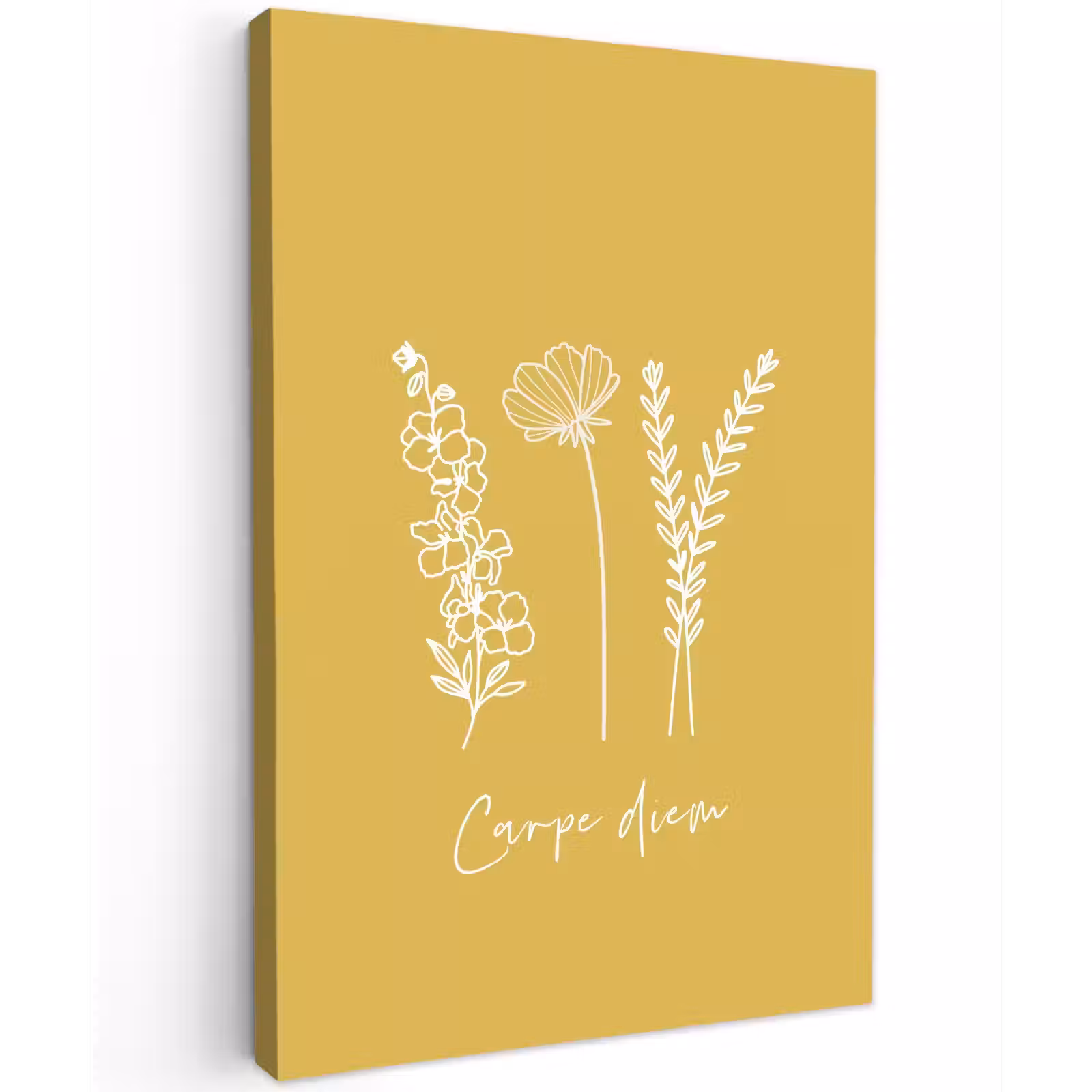 Buiten canvas - Carpe Diem met Bloemen — 1