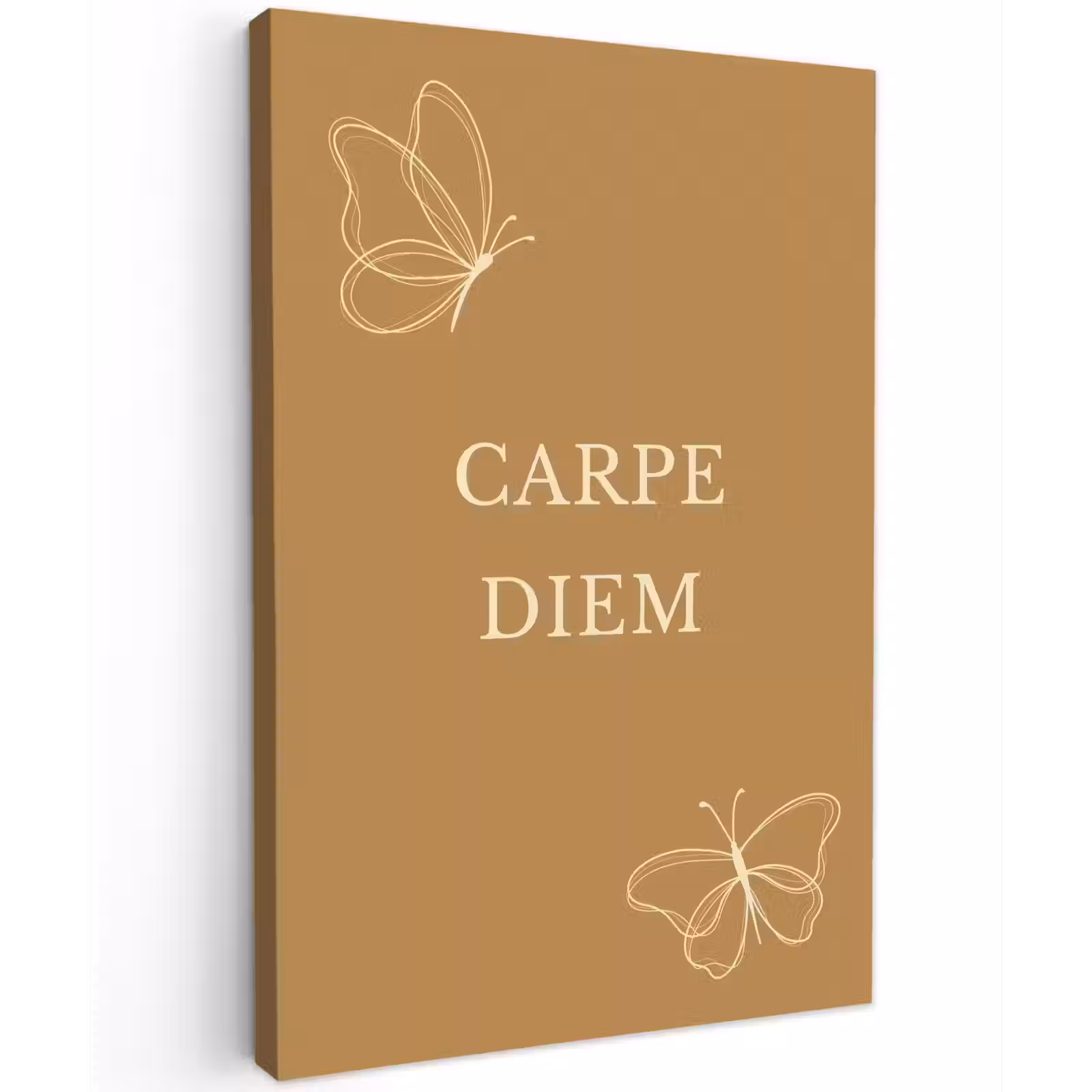 Buiten canvas - Carpe Diem met Vlinder — 1