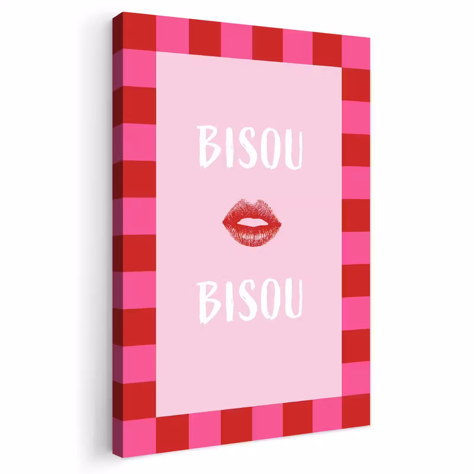 Buiten canvas - Kiss - Roze - Frans - Valentijn — 1