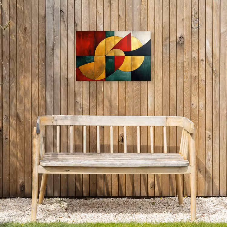 Buiten canvas - Abstract - Kerst - Goud - Rood - Groen — 3
