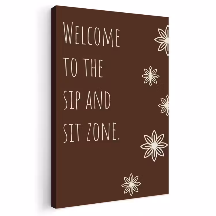 Buiten canvas - Bruin - Quote - Bloemen - Zomer — 1