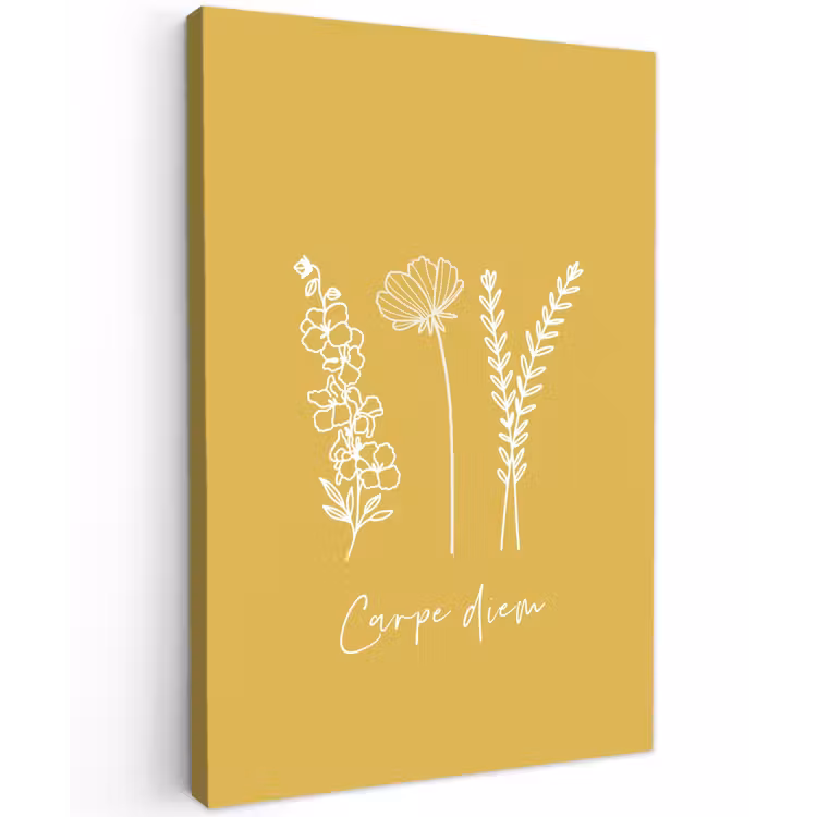Buiten canvas - Carpe Diem met Bloemen — 1