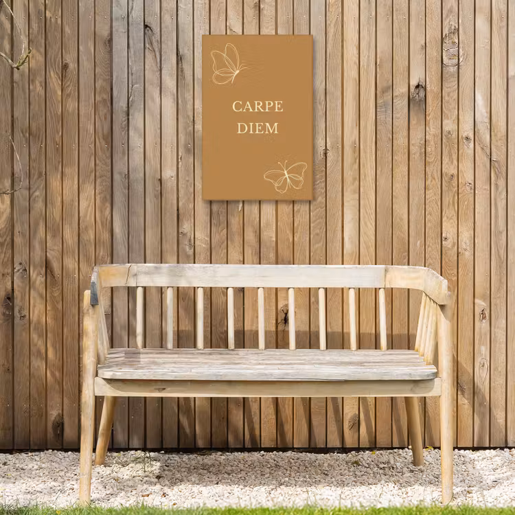 Buiten canvas - Carpe Diem met Vlinder — 3