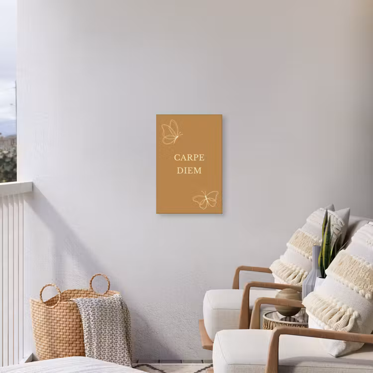 Buiten canvas - Carpe Diem met Vlinder — 4