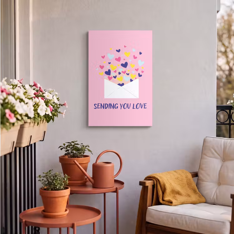 Buiten canvas - Envelop - Love - Hartjes - Valentijn — 4