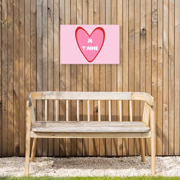 Buiten canvas - Hart - Frans - Valentijn - Roze — 3