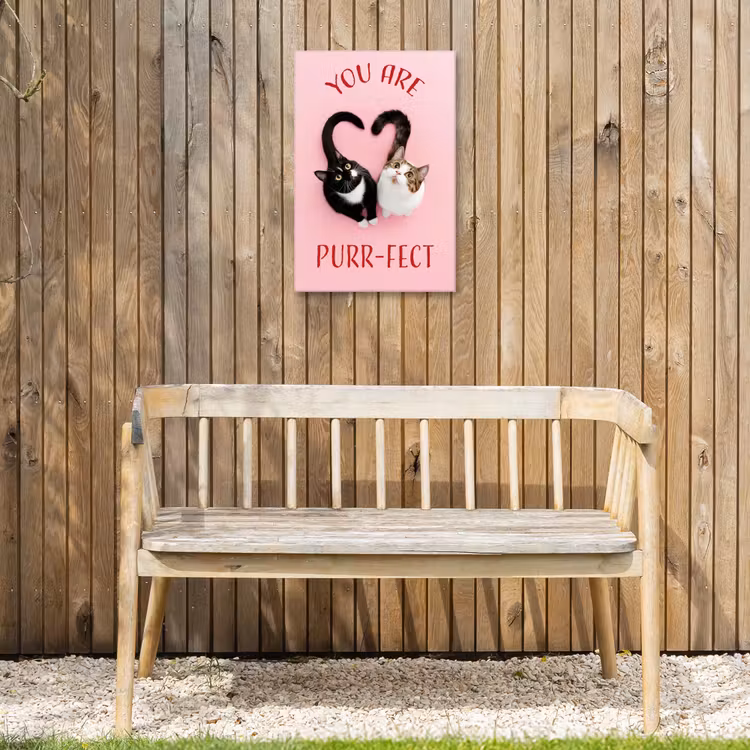 Buiten canvas - Kat - Hart - Tekst - Valentijn — 3