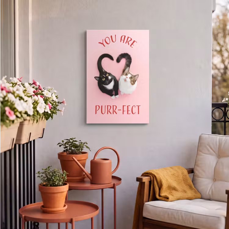 Buiten canvas - Kat - Hart - Tekst - Valentijn — 4