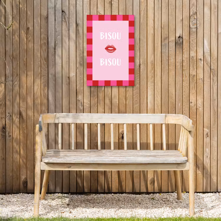 Buiten canvas - Kiss - Roze - Frans - Valentijn — 3