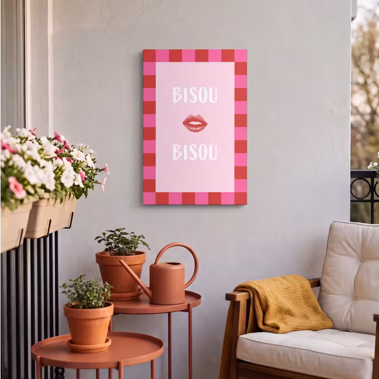 Buiten canvas - Kiss - Roze - Frans - Valentijn — 4
