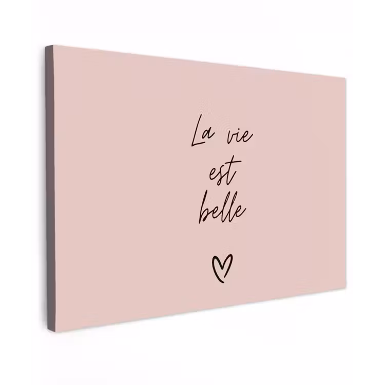 Buiten canvas - La vie est belle met Hart — 1