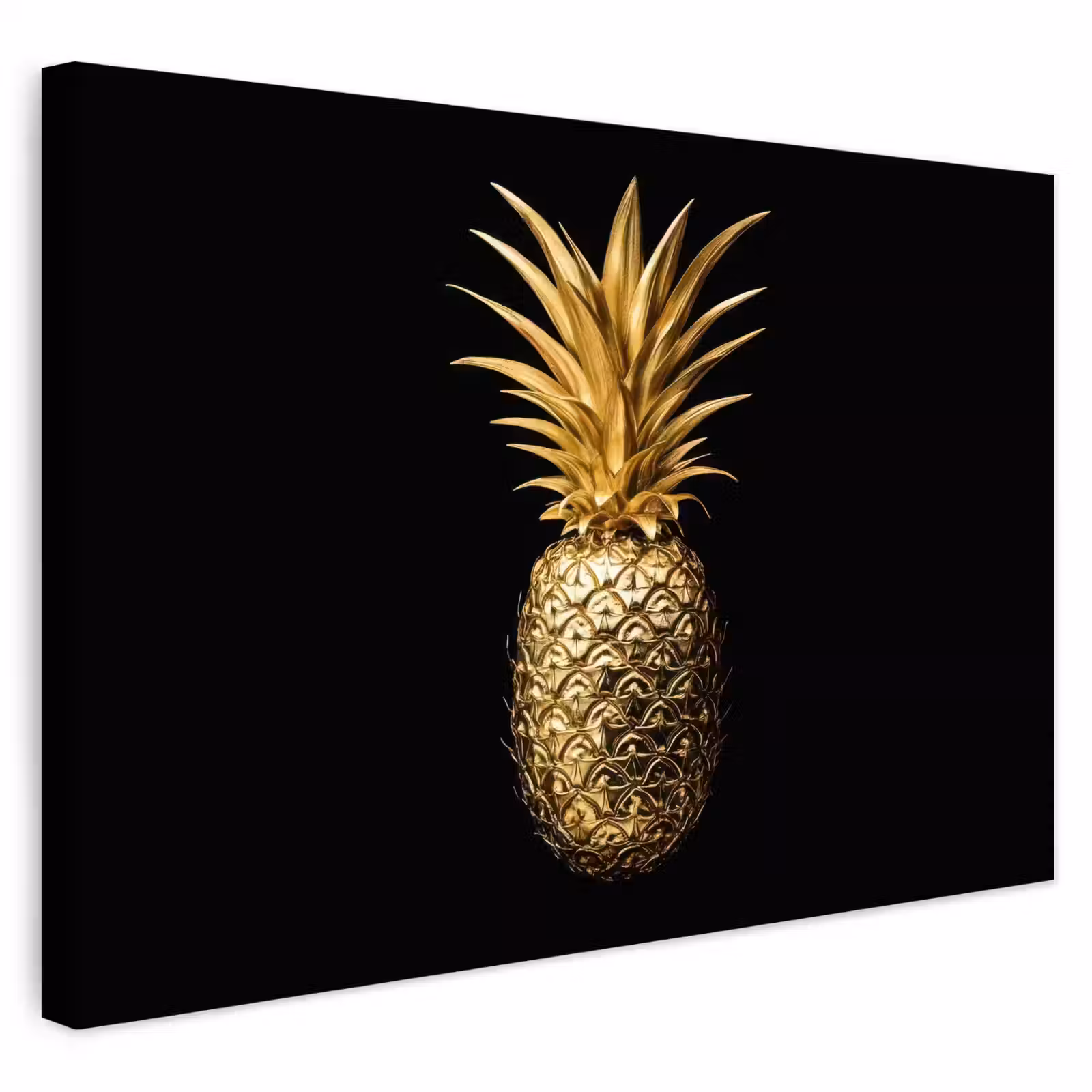 Buiten canvas - Ananas - Zwart - Goud - Luxe — 1