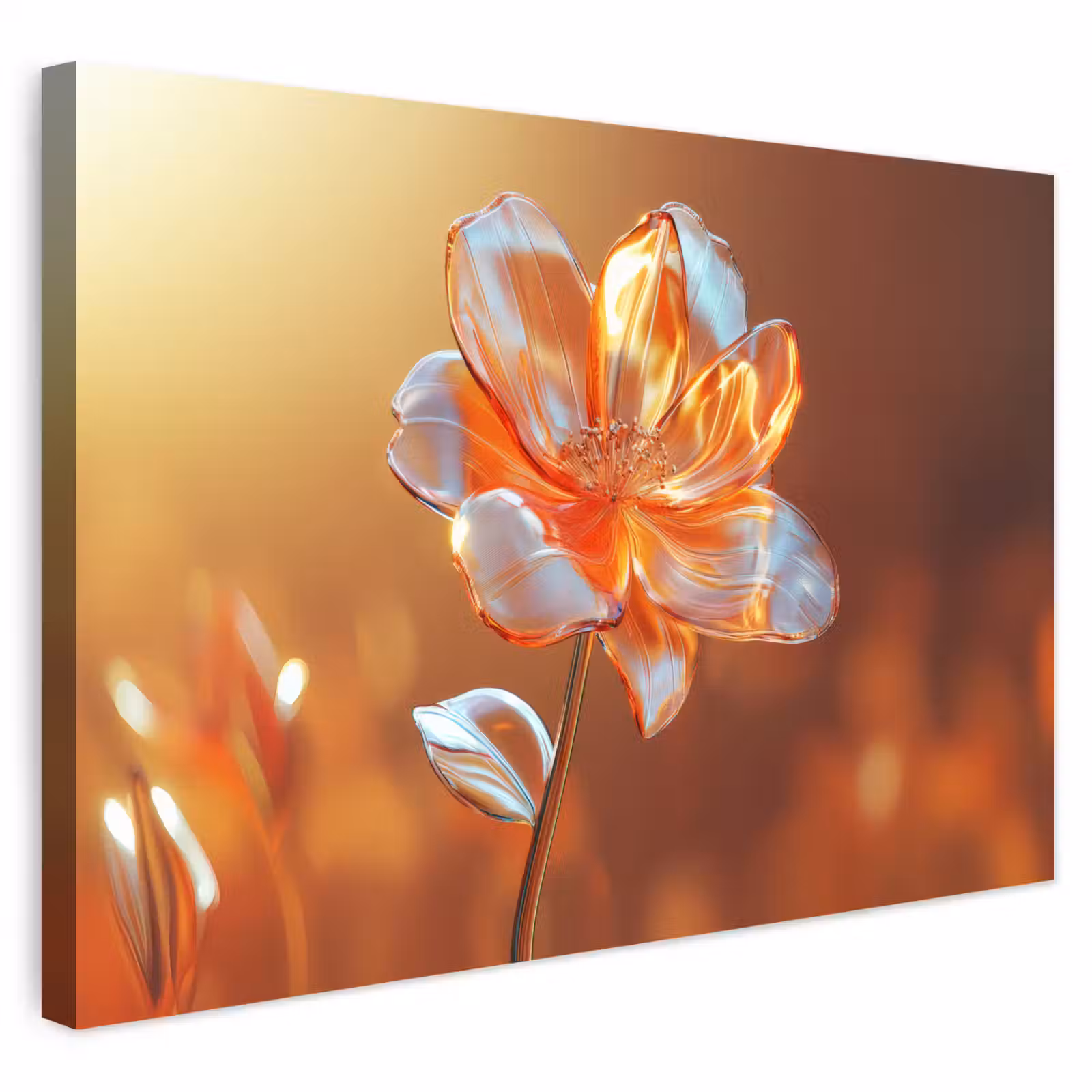 Buiten canvas - Glazen - Bloem - Zonlicht — 1