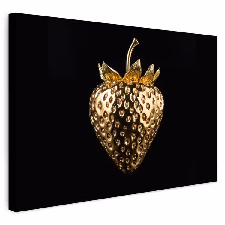 Buiten canvas - Aardbei - Goud - Zwart - Chrome — 1