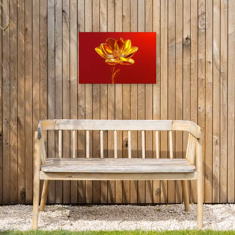 Buiten canvas - Bloem - Goud - Glazen — 3