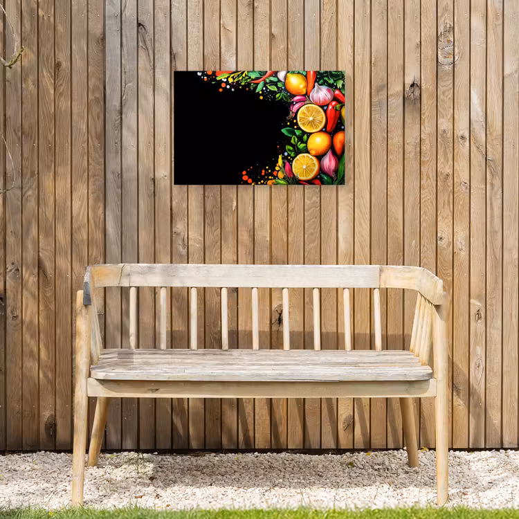 Buiten canvas - Citroenen - Peper - Kruiden - Graffiti - Verf - Abstract — 3
