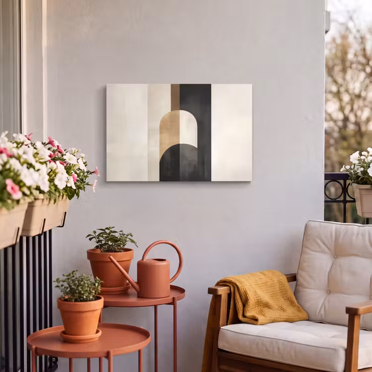 Buiten canvas - Geometrische - Vormen - Wit — 4