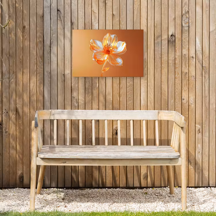 Buiten canvas - Glazen - Bloem - Oranje — 3